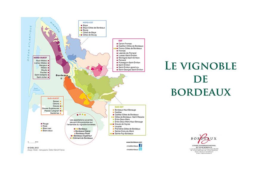 map of bordeaux's vineyards